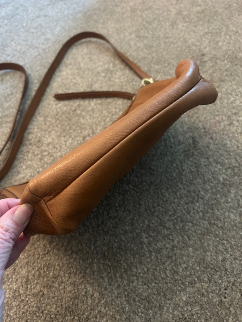 Fossil Cognac Brown Leather Crossbody - Picture 6 of 8